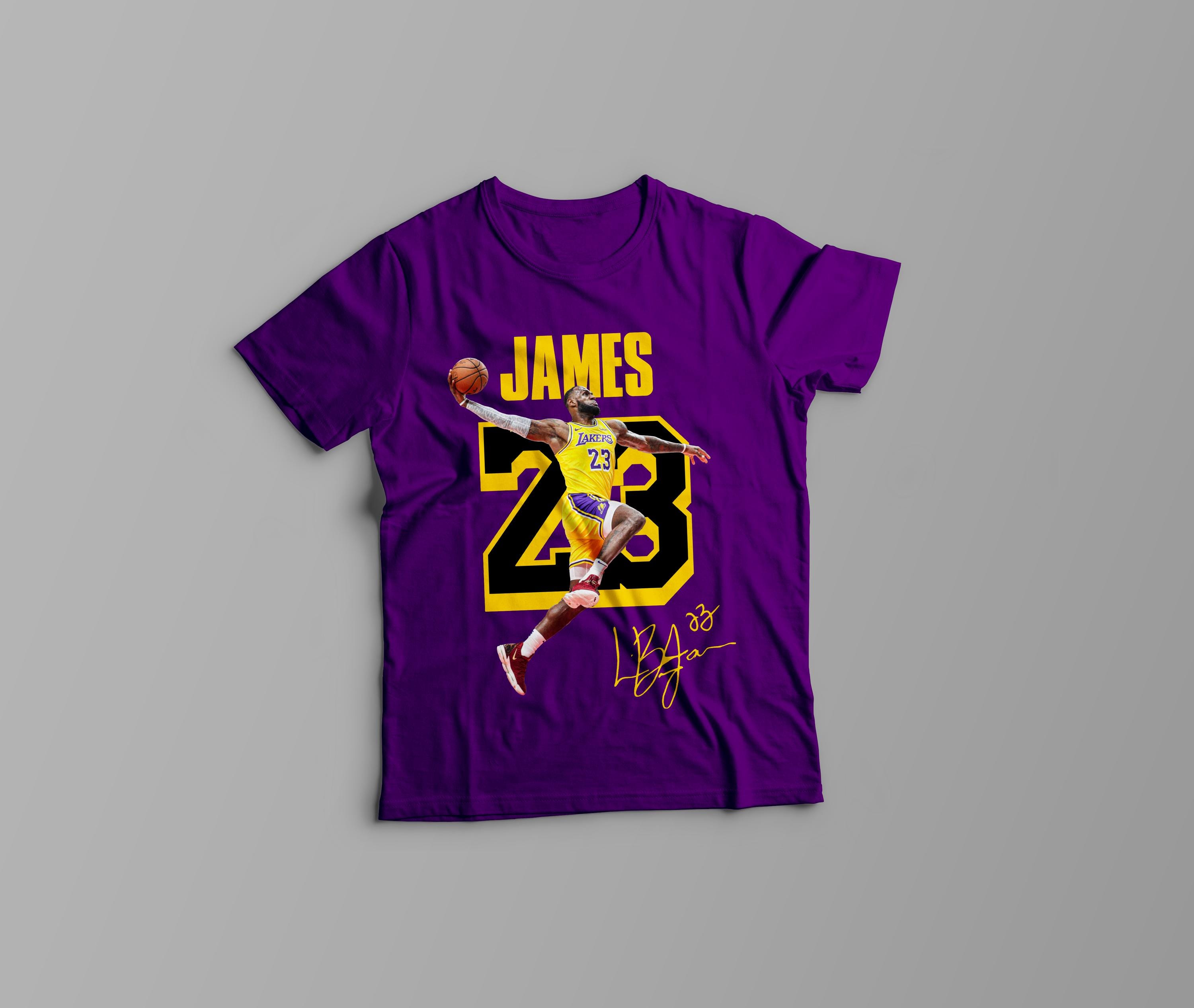 lebron james t shirt purple