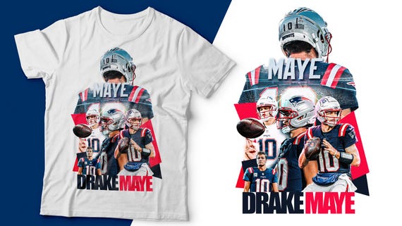 Drake Maye New England Patriots Shirt Design Digital Download PNG