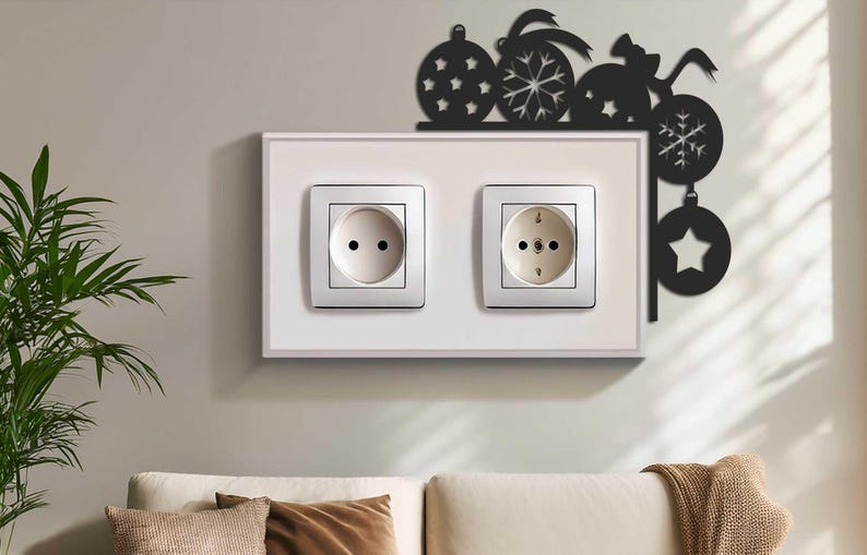 Christmas Door Corner, Door Corner Decor, Socket Corner Decor, Holiday ...