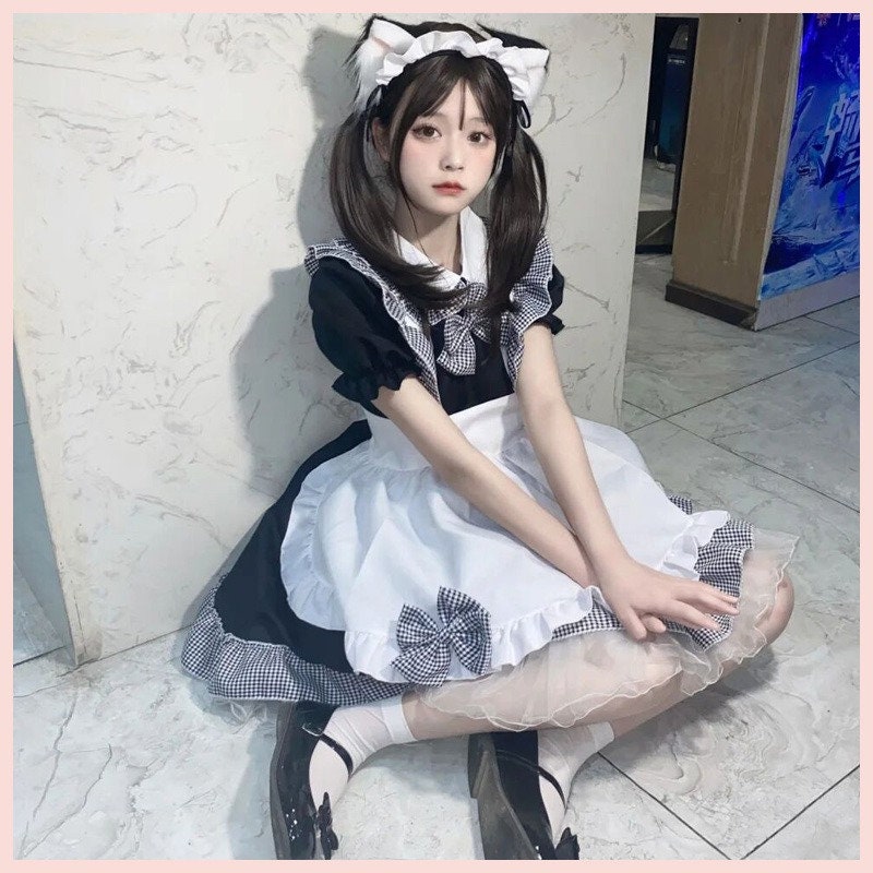 Women Anime Maid Outfit Ta Skirt Twodimensional Costume Dress Setsh   Fruugo IN