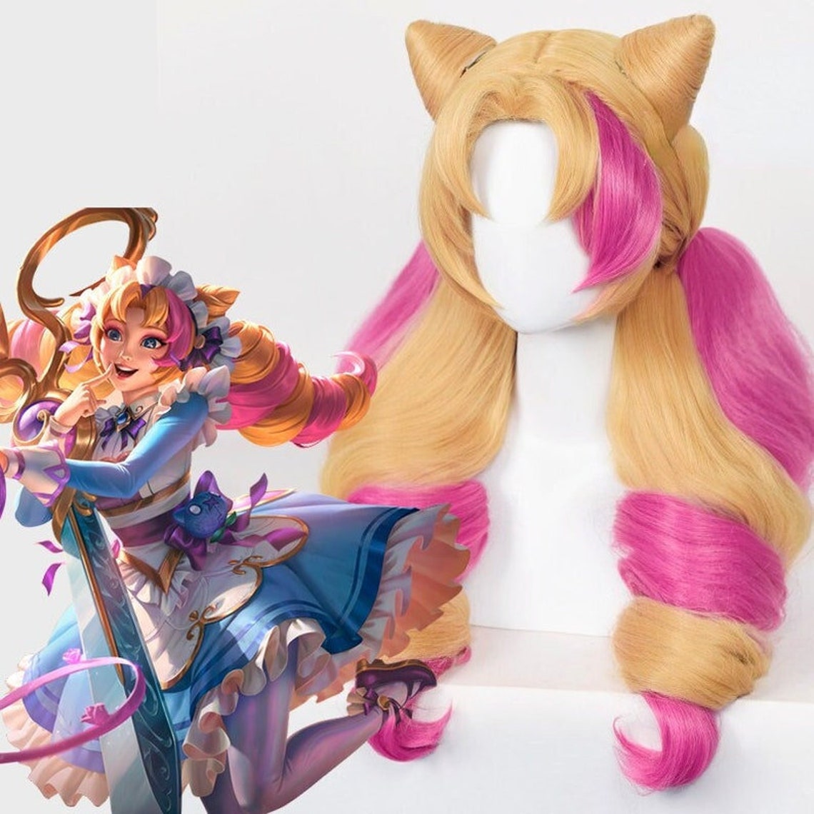 League of Legends Gwen Cafe Cuties Skin Mix Cosplay Wig Cos | Etsy