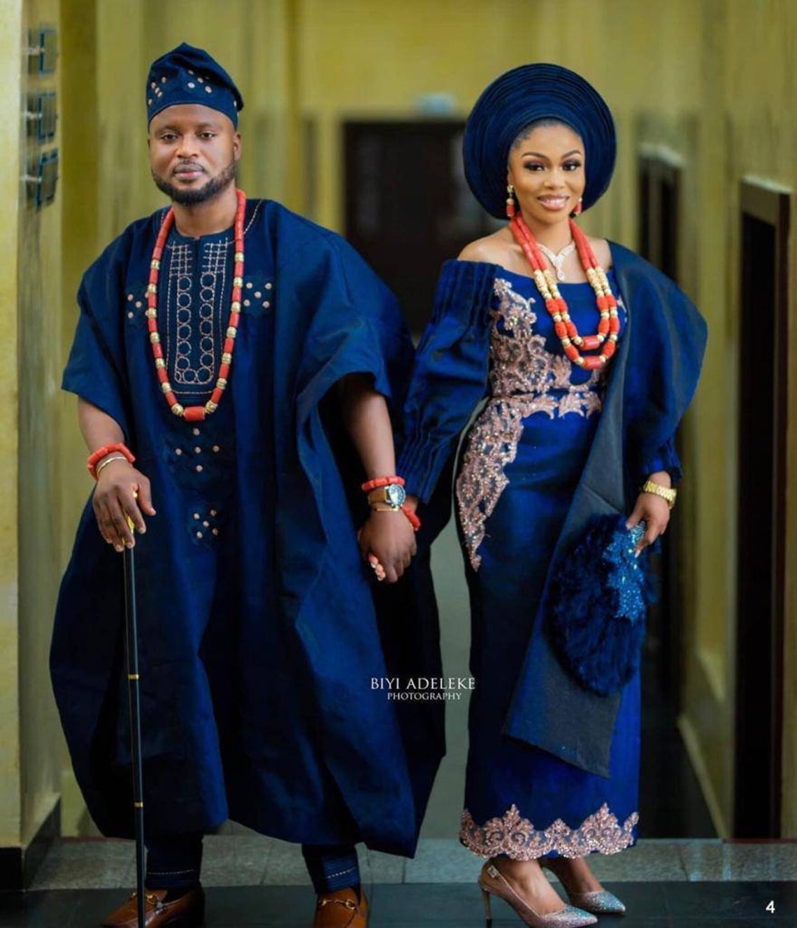 Beautiful Blue Two Toned Aso Oke for Couples. African - Etsy