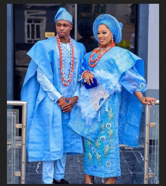 African traditional wear for couples sale