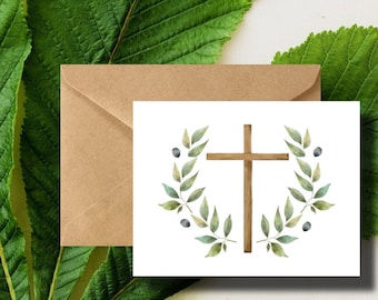 Religious Note Cards Stationery Set - Cross Note Cards Blank with Envelopes