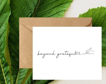 Beyond Grateful Thank You Note Cards - Set of 12,24,36,48 with envelopes