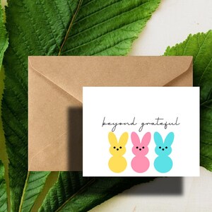 Easter Thank you cards, Easter bunny cards, Easter note cards - Set of 12, 24, 36 or 48  Greeting Cards With Envelopes