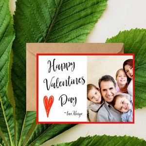 Personalized Valentines Day Photo Card For Husband,Wife,Couple