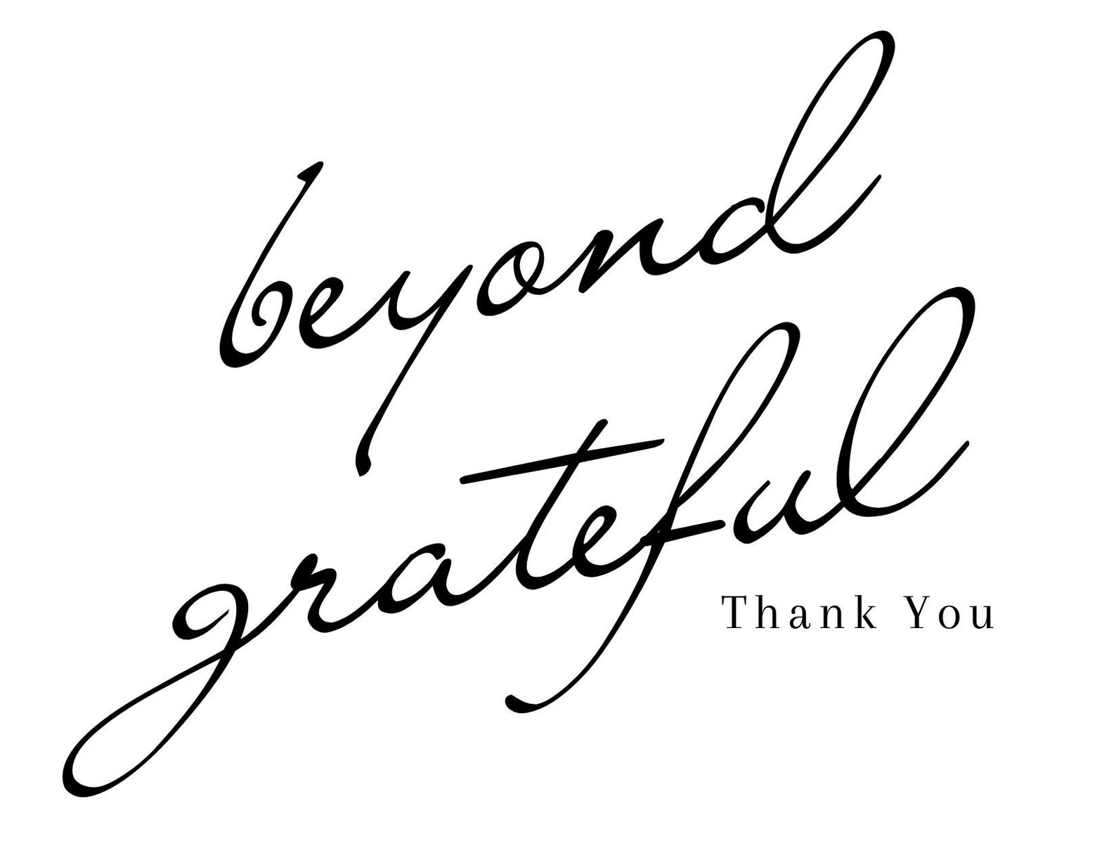 Beyond Grateful Thank You Card Set With Quality Kraft Etsy