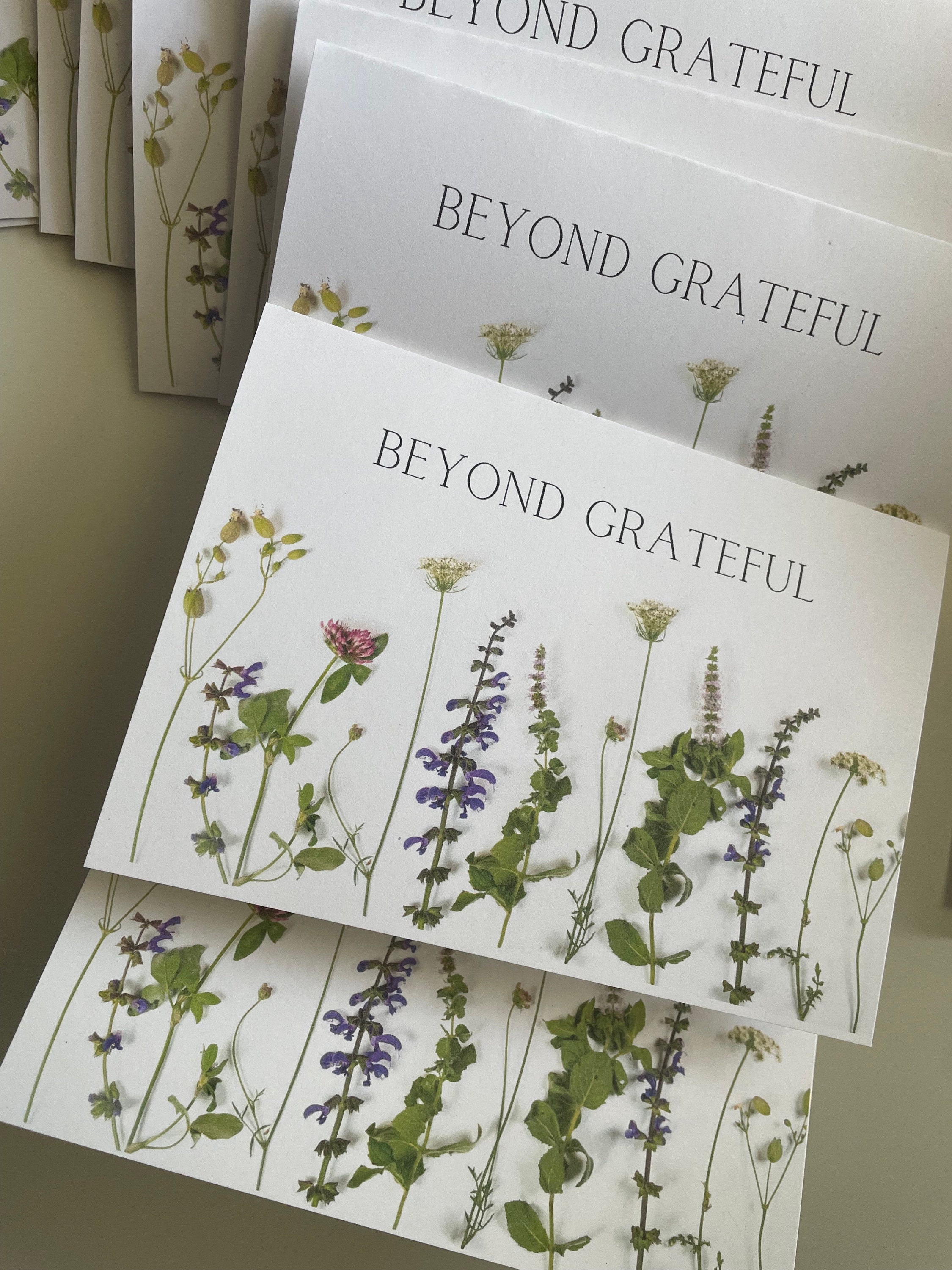 Wildflower Thank You Cards Pack With Envelopes - Etsy
