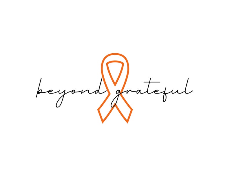 Leukemia Orange Cancer Ribbon Thank You Cards Beyond Grateful Thank You ...