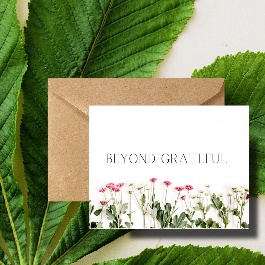 Wildflower Thank You Cards Pack With Envelopes - Etsy