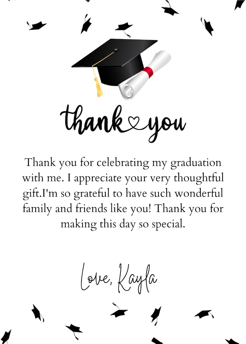 Personalized Custom Graduation Thank You Cards Graduation Party Ideas