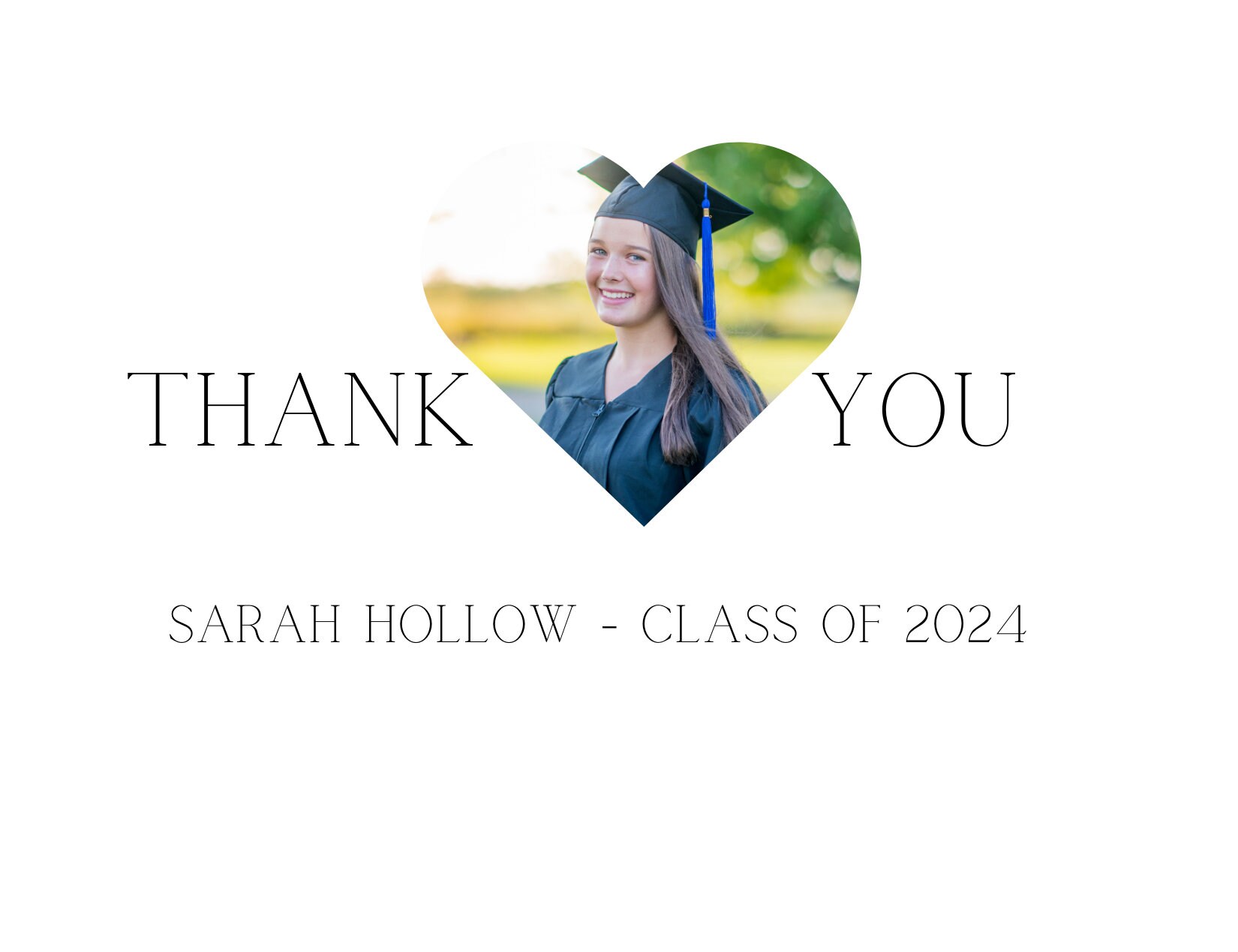 Personalized Graduation 2024 With Photo Thank You Cards - Set With ...