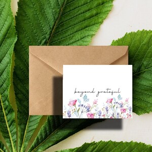 Easter Floral Thank you cards, Easter Floral cards, Cute Easter note cards - Set of 12, 24, 36 or 48  Greeting Cards With Envelopes