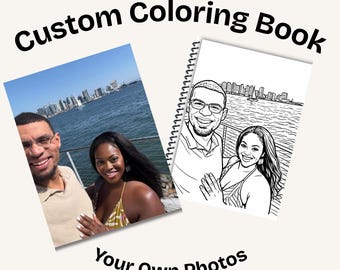 Personalized Photo Coloring Book Customized Keepsake Gift for Family or Friends,Kids