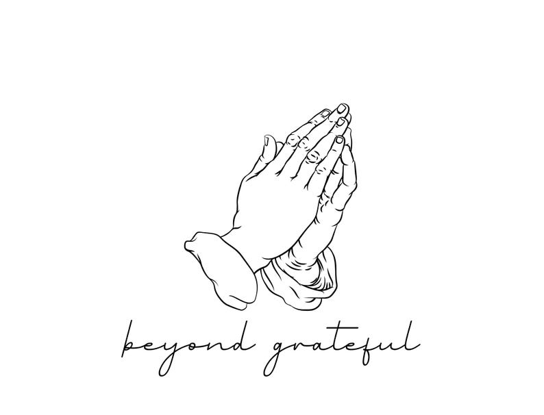 Prayer Hands Thank You Card Set, Baptism Favor, Kraft Envelopes - Etsy
