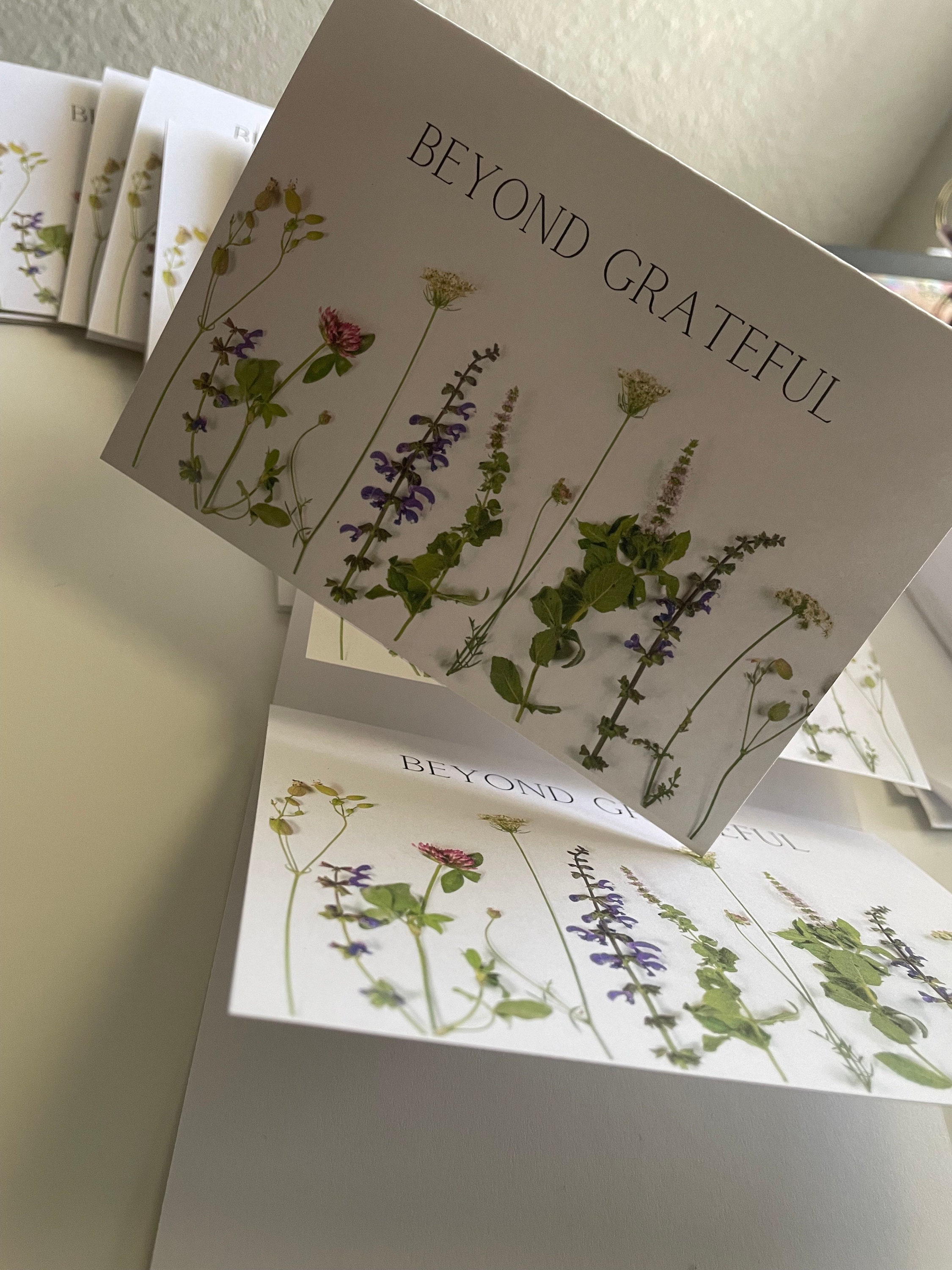 Wildflower Thank You Cards Pack With Envelopes - Etsy