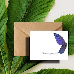 Butterfly Thank you Cards Pack with Envelopes