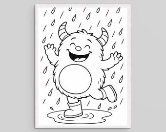 Friendly Monster Coloring Pages: Fun Silly Creatures PDF Bundle