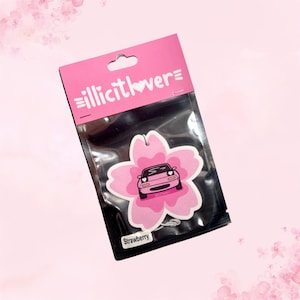 Pink Sakura ( Cherry Blossom ) Flappy Eye JDM Strawberry Scented Hanging Car Air Freshener  | Car Accessory