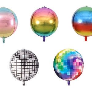 22 inch multi Orb Disco balloon orb rainbow orb ombre orb Balloon Decoration mono chrome 4D Round Sphere