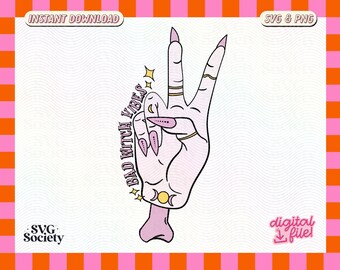 Vibraciones de bruja mala SVG PNG: Diseño gótico (uso comercial)