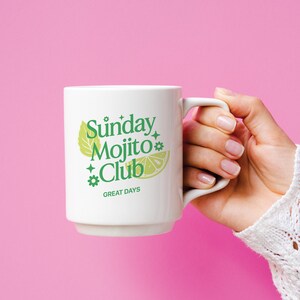 Sunday Mojito Club SVG PNG: Trendy Design (Digital Download) image 5