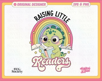 Archivo SVG PNG de Criando Pequeños Lectores: Diseño de Mamá Aficionada a los Libros (Descarga Digital)