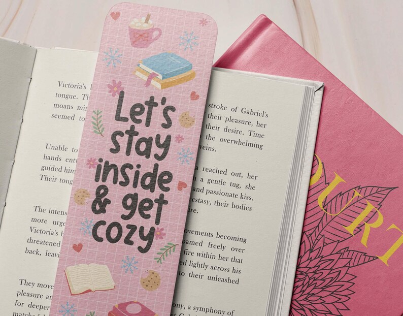 Cozy Bookmark PNG Digital File for Download, Winter Bookmark, Holidays ...
