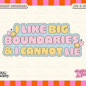Funny Boundaries SVG PNG: Mental Health Design (Digital Download)
