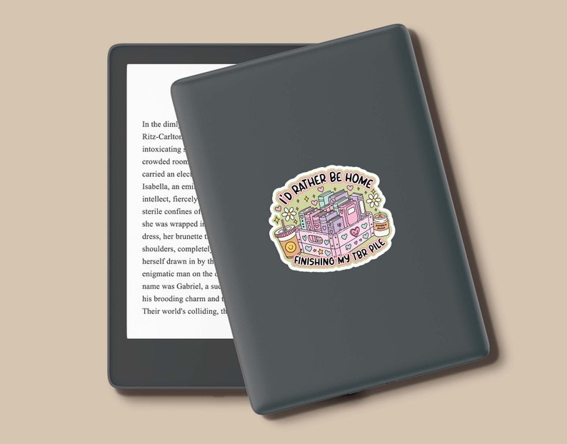 I'd Rather Be Finishing My TBR Pile SVG PNG File, Cute Trendy Bookish Artsy Design for Shirts, Stickers, Bookmarks, Cups, Tote Bags and More image 2
