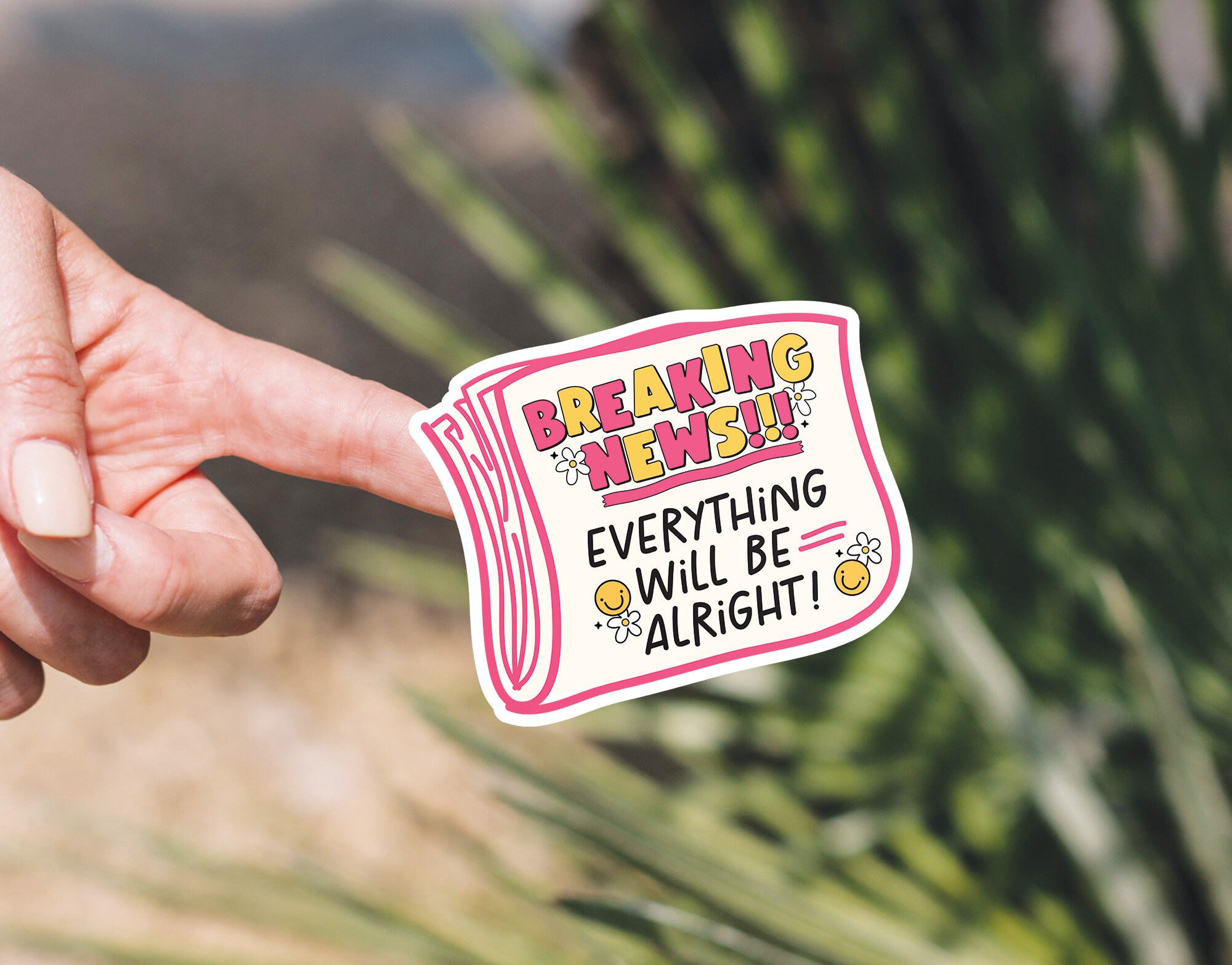 Breaking News Everything Will Be Alright SVG PNG: Positive Affirmation ...