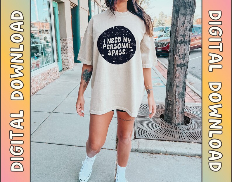 I Need My Personal Space SVG, PNG, Introvert Svg, Sensory Overload, Adhd Svg, Overstimulated Svg, Neurodiversity, Autism, Commercial Use image 2