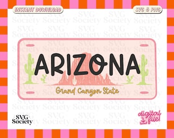 Arizona Plate SVG PNG: Trendy Desert Design (Digital Download)