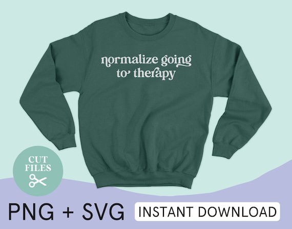 Normalize Going to Therapy SVG PNG Cut File Mental Health | Etsy