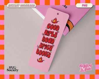 Segnalibro Spicy Books PNG: design Groovy Smut Reader (download digitale)