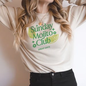 Sunday Mojito Club SVG PNG: Trendy Design (Digital Download) image 6