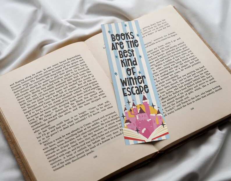 Winter Bookish Bookmark Designs: Cozy Reading PNG Set (digital Download ...
