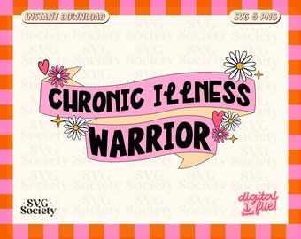 Guerrier des maladies chroniques SVG PNG : Spoonie Design (téléchargement numérique)