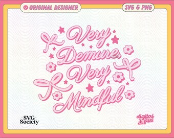 Archivo SVG PNG muy recatado, lindo diseño estético artístico y femenino de moda para camisetas, calcomanías, marcadores, tazas, bolsas de mano, etc.