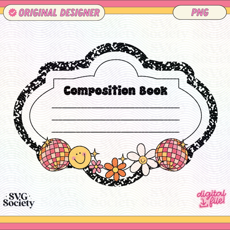 Composition Label Svg - Etsy