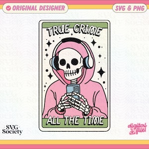 True Crime All The Time SVG PNG File, Cute Trendy Artsy Design for Graphic Tee Shirts, Stickers, Cups, Motel Keychains, Tote Bags Etc.