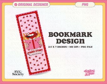 Design del segnalibro Spicy Smut Bookish: file PNG trendy e artistico (uso commerciale)