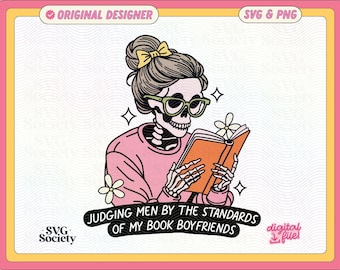 Book Boyfriend Standards SVG PNG: Trendy Bookish Design (Digital Download)