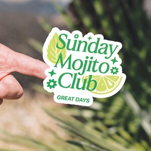 Sunday Mojito Club SVG PNG: Trendy Design (Digital Download) image 3