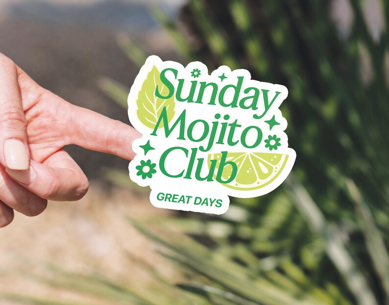 Sunday Mojito Club SVG PNG: Trendy Design (Digital Download) image 3