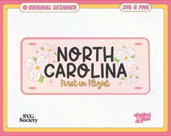 North Carolina SVG PNG: Trendy Design for Graphic Tees (Commercial Use)