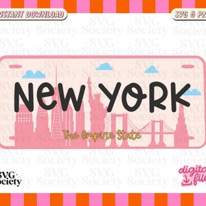 Cute Artsy New York SVG and PNG Trendy Design for T-Shirts, Stickers, Mugs, Totebags, Caps and More - Commercial Use