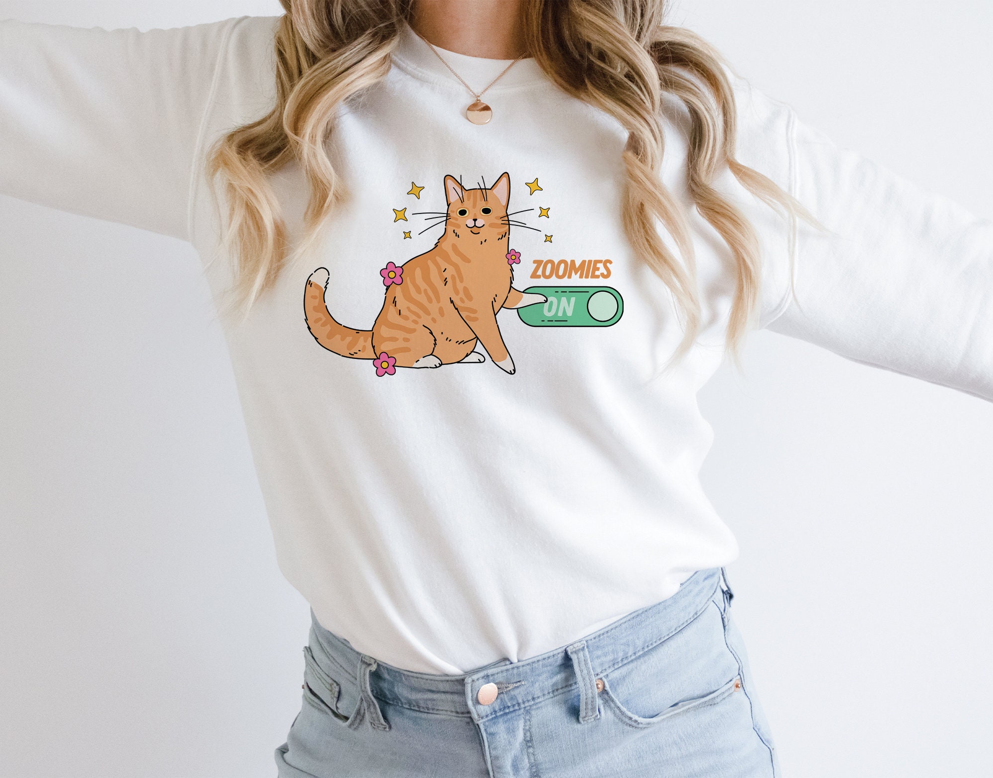 Cat Zoomies PNG Funny Cat Png Digital Design for Sticker Etsy UK