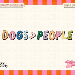 Hunde über Menschen SVG PNG: Lustiges Hundeliebhaber Design (Digitaler Download)
